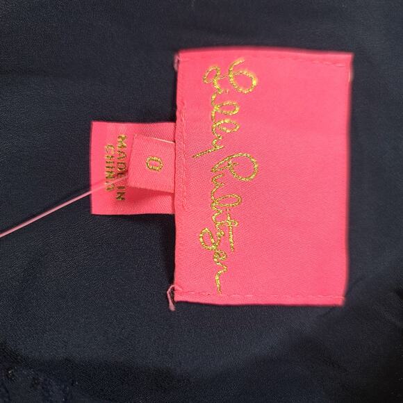 Lilly Pulitzer Kathie Dress True Navy Tanzanian Clip Size 0 Preppy Resort wear - Picture 6 of 9